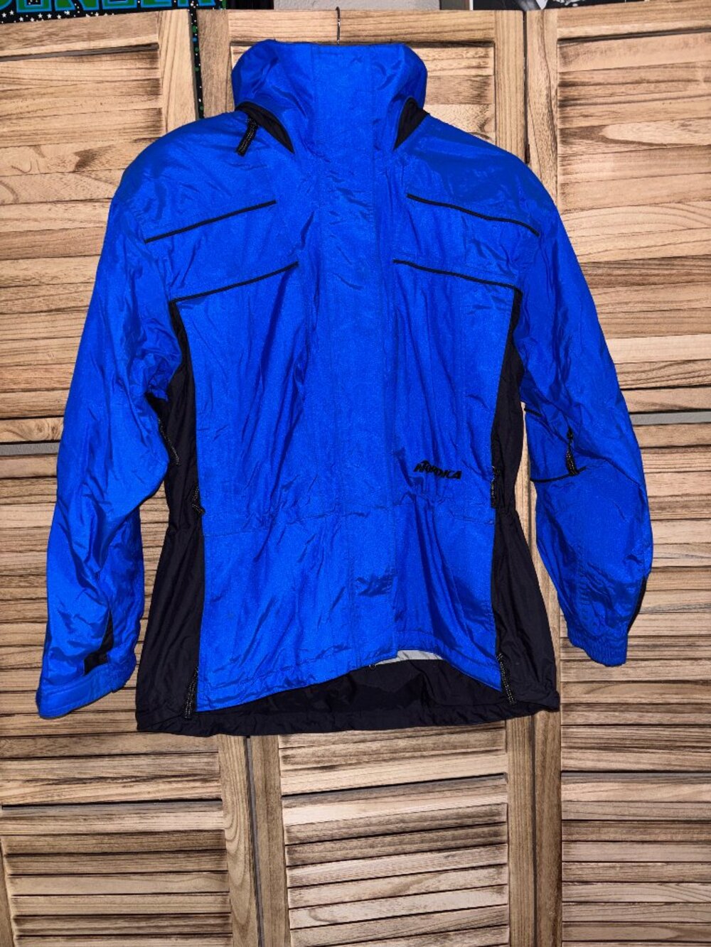 Nordica Vertech Mens Unisex M Ski Jacket Vintage Royal Blue Ultrex Hooded